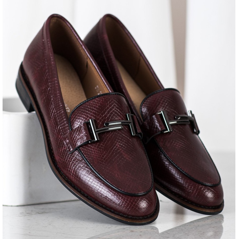 Scarpe Sergio Leone con stampa serpente rosso 2