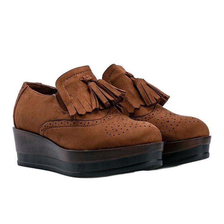 Scarpe brogue scamosciate marroni di Makenzie marrone 1
