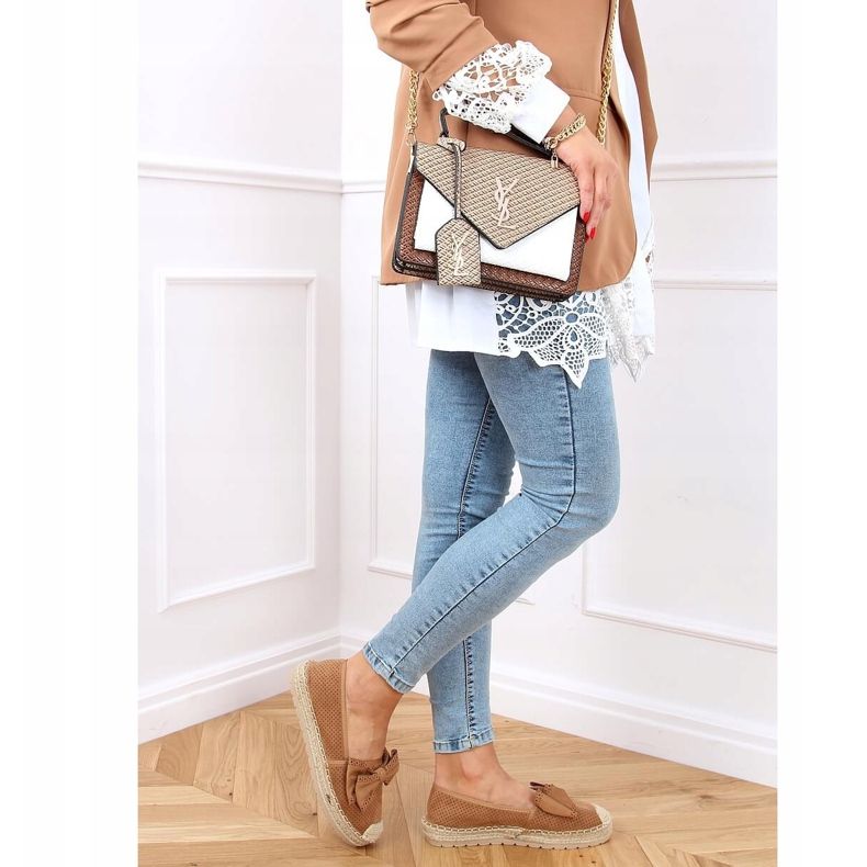 Espadrillas da donna cammello J131-22 Camel marrone 2