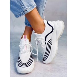 Calze sportive bianche BX1820-SP WHITE / BLACK bianco nero 1
