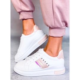 Sneakers da donna bianche CC-42 Pink bianco 2
