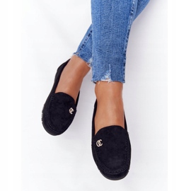 PS1 Mocassini da donna in pelle scamosciata neri Madelyn nero 2