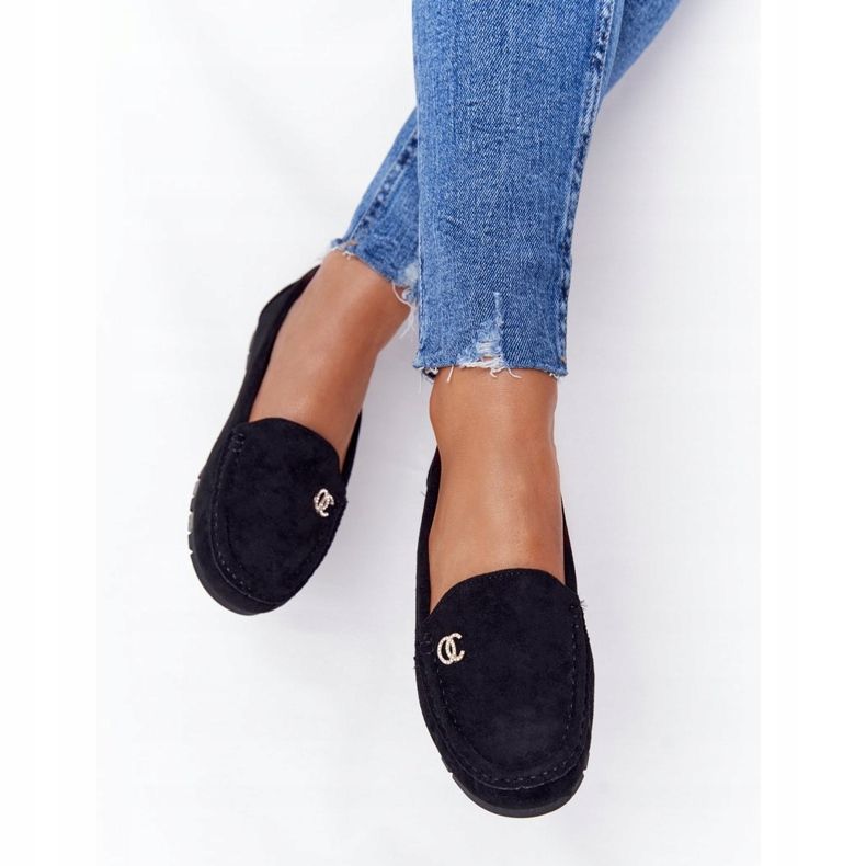 PS1 Mocassini da donna in pelle scamosciata neri Madelyn nero 2