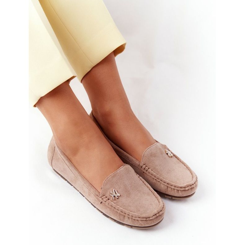 PS1 Mocassini Donna Scamosciati Beige Madelyn 1