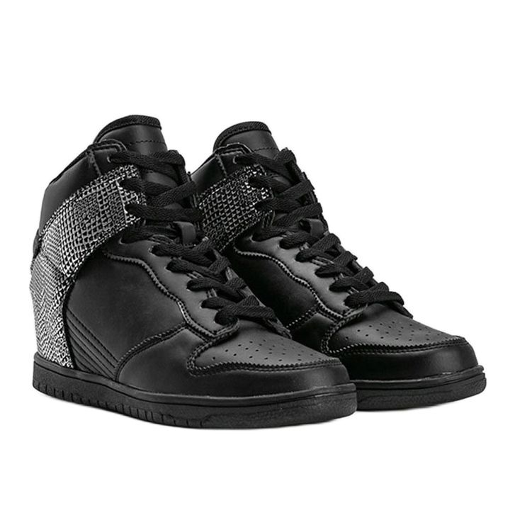 Sneakers nere alla caviglia con motivo animalier nero 1
