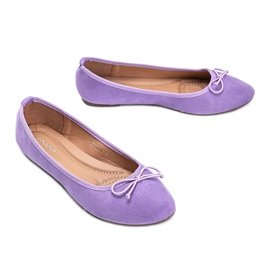 Ballerine Aiyana in eco-pelle scamosciata viola 1