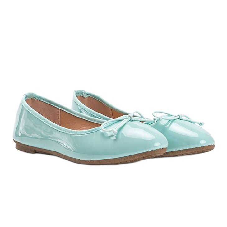Ballerine laccate verdi con fiocco Lesley verde 1