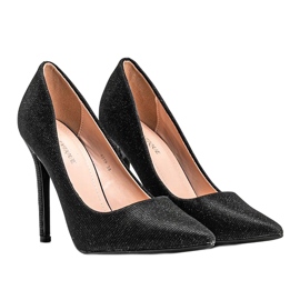 Décolleté nere lucide sul tacco a stiletto di Lily nero 1