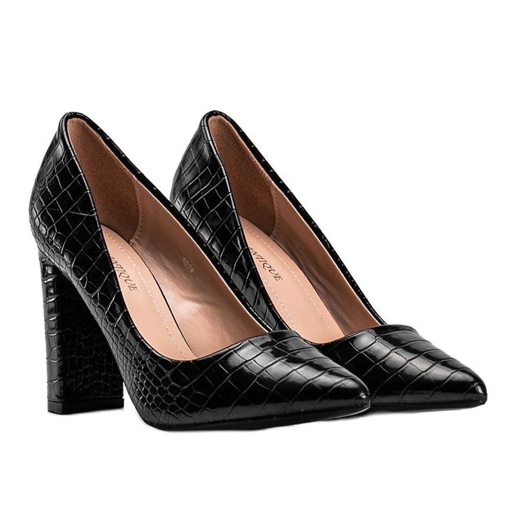 Décolleté nere su palo in ecopelle Keely nero 1