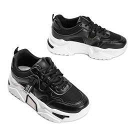 Sneakers nere con suola spessa Cristina nero 2