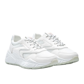 Chunky sneakers bianche con dettagli Kenna metallici bianco 1