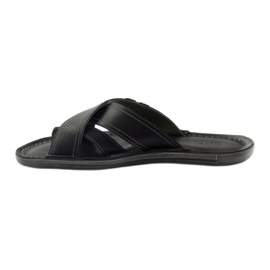 Infradito da uomo in pelle Badura 2893 nere nero rosso 2