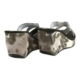 Pantofole con zeppa Ipanema 83071 Lipsick Straps VII da donna nero grigio 3