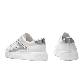 Sneakers bianche con accessori Gloria argento bianco 2