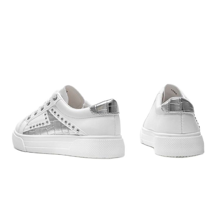 Sneakers bianche con accessori Gloria argento bianco 2