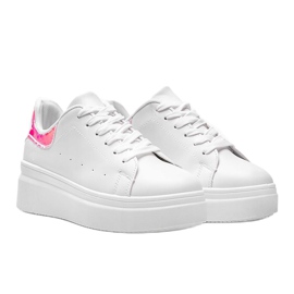 Sneakers bianche con inserto Lillian olografico bianco 2