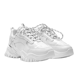 Sneakers bianche con inserti metallici Ansley bianco 1