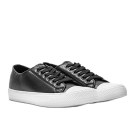 Classiche sneakers Eleanor nere in ecopelle nero 1