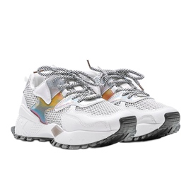 Sneakers bianche con suola spessa con rete Elain bianco multicolore 1