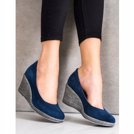 Décolleté VINCEZA in camoscio blu 2