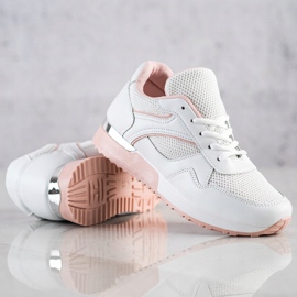 SHELOVET Sneakers alla moda per la primavera bianco rosa 1