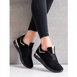 SHELOVET Sneakers in pelle scamosciata nera nero 2