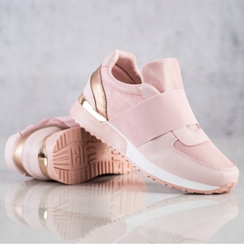 SHELOVET Eleganti scarpe da ginnastica slip-on rosa 1
