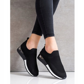 SHELOVET Sneakers in tessuto traforato nero 2