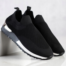 SHELOVET Sneakers in tessuto traforato nero 1