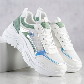 SHELOVET Sneakers Con Inserti Verdi bianco verde 1
