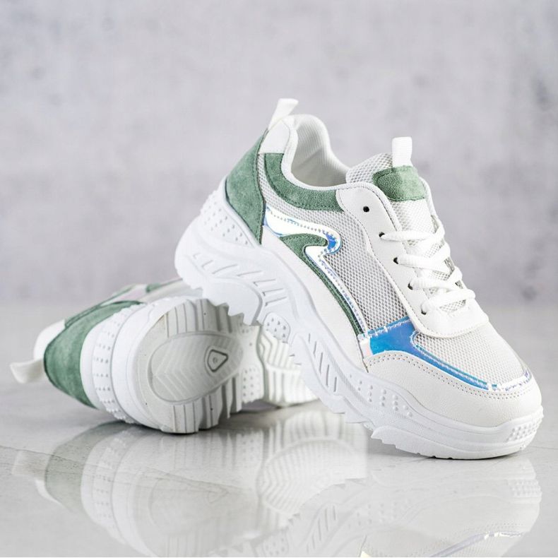 SHELOVET Sneakers Con Inserti Verdi bianco verde 2