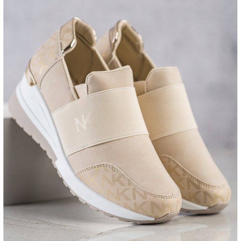 SHELOVET Sneakers beige senza lacci 2