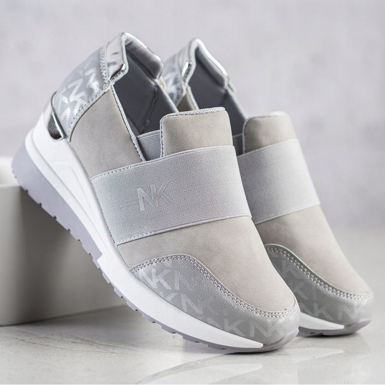 SHELOVET Sneakers grigie senza lacci grigio 1