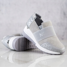 SHELOVET Sneakers grigie senza lacci grigio 2
