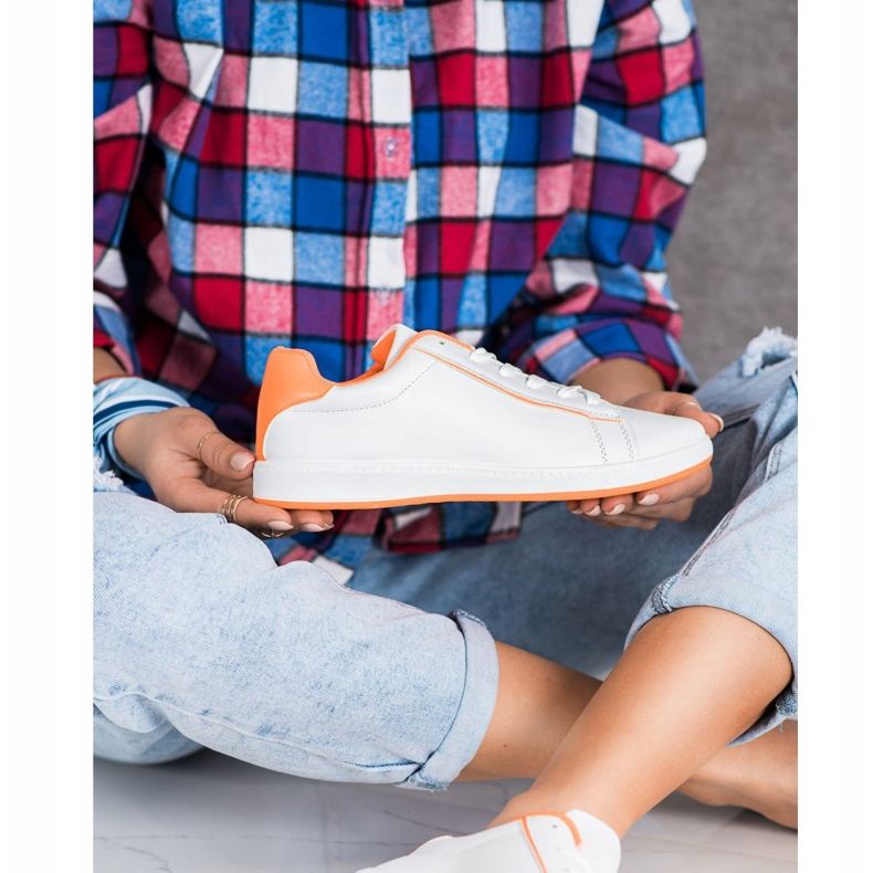 SHELOVET Sneakers Basse Con Ecopelle bianco 2