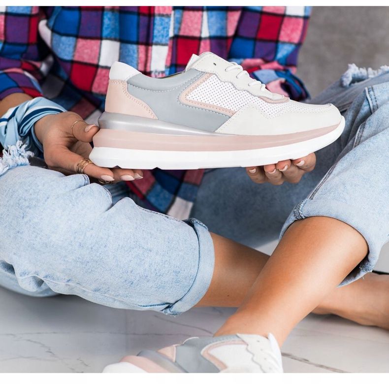 ARTIKER Sneakers in pelle sulla piattaforma multicolore 1