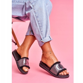 PS1 Infradito Con Cristalli Sulla Piattaforma Black Candy Man nero 1