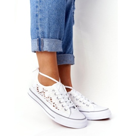 FB2 Sneakers Candice in pizzo bianco da donna bianca 4