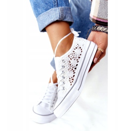 FB2 Sneakers Candice in pizzo bianco da donna bianca 3