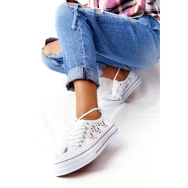 FB2 Sneakers Candice in pizzo bianco da donna 1