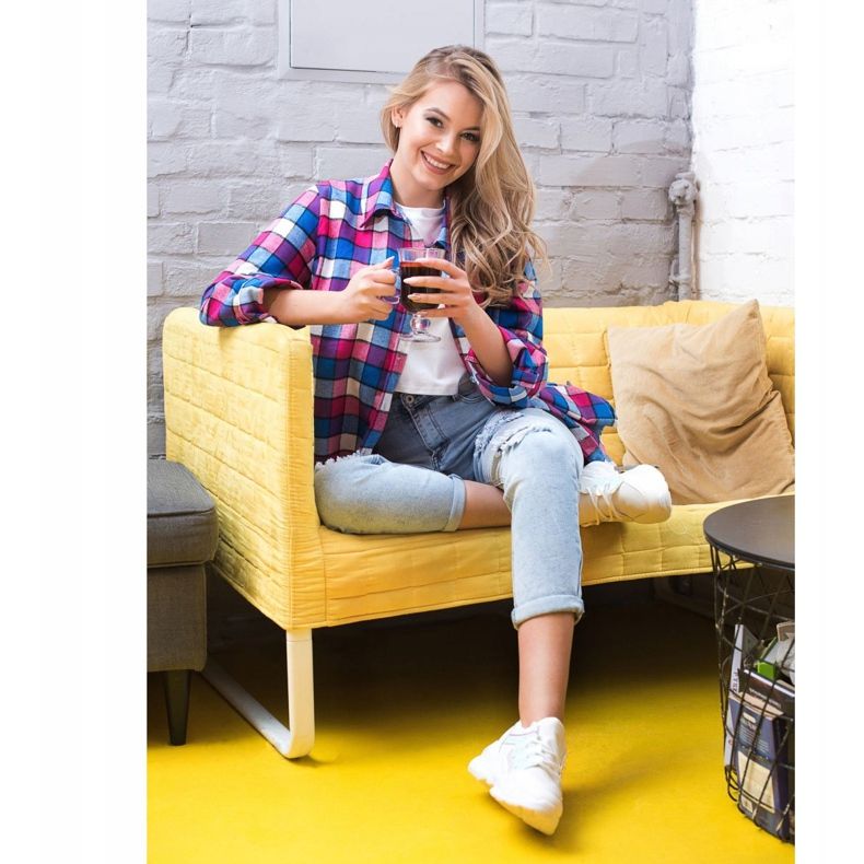 SHELOVET Sneakers con lacci bianca 1