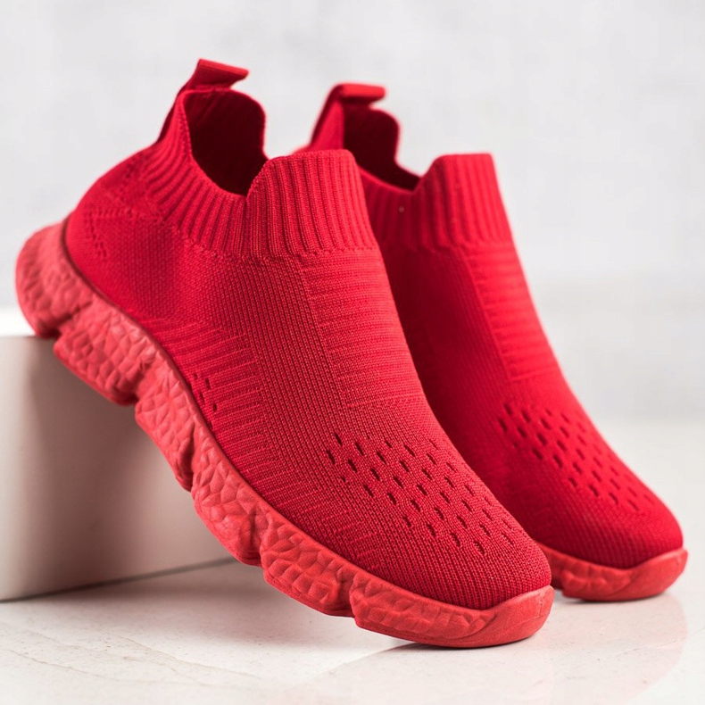 SHELOVET Scarpe da ginnastica slip-on alla moda rosso 1