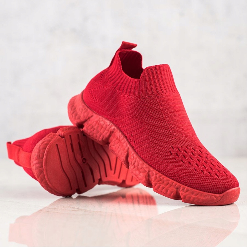 SHELOVET Scarpe da ginnastica slip-on alla moda rosso 2