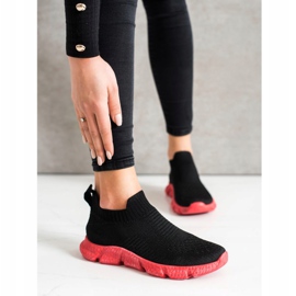 SHELOVET Scarpe da ginnastica slip-on alla moda nero 2