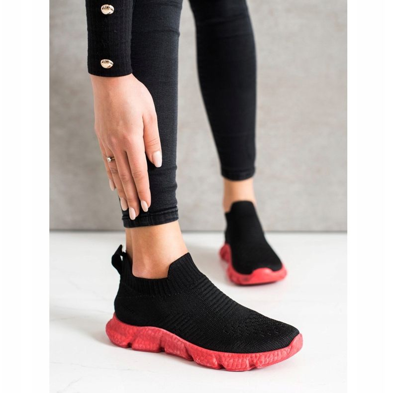 SHELOVET Scarpe da ginnastica slip-on alla moda nero 2