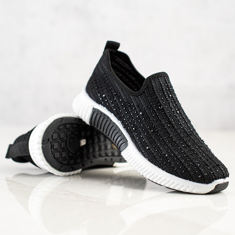 SHELOVET Slipon Con Cristalli nero 2