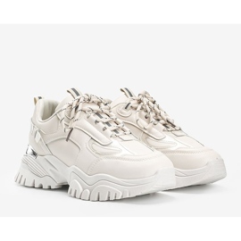 Sneakers beige con inserti metallici Ansley 1