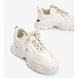 Sneakers beige con inserti metallici Ansley 2