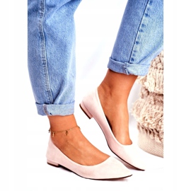 Evento Ballerine Da Donna In Pelle Scamosciata Spitz Beige Westley 1