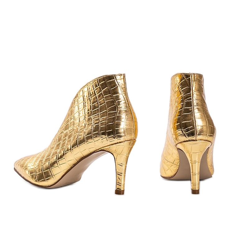 Gli stivaletti slip-on dorati effetto serpente di Isabel d'oro 1